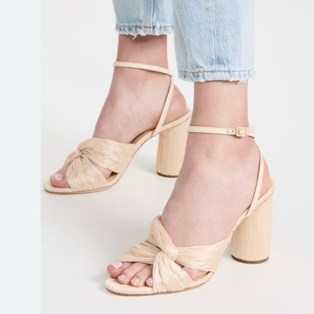 loeffler randall
REED PLEATED TWIST SANDAL Strappy Block Heel Sandals size 8 New